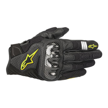 Rękawice motocyklowe ALPINESTARS SMX-1 AIR V2 BLACK/FLUO YELLOW