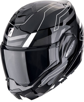 Kask motocyklowy szczękowy SCORPION EXO-TECH EVO CONQUER czarny biały