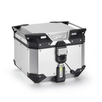 GIVI KUFER CENTRALNY GIVI TREKKER OUTBACK EVO SMART OBKEV42AA, 42 LITRÓW, ALUMINIOWY ANODYZOWANY SREBRNY