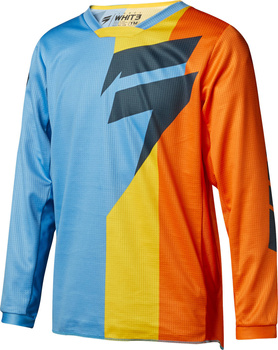 BLUZA MOTOCYKLOWA SHIFT JUNIOR WHIT3 TARMAC ORANGE/BLUE ROZM