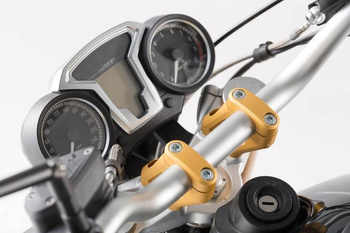 Zestaw podwyższający kierownicę BMW R NINET podwyższenie 20MM PRZESUNIĘCIE 30 MM gold SW-MOETCH