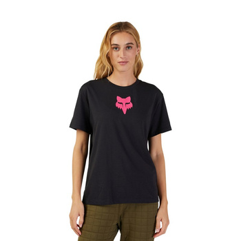 T-Shirt Fox Lady Fox Head Black/Pink