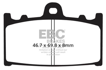 Klocki hamulcowe EBC FA158HH wzmacniane (kpl. na 1 tarcze)
