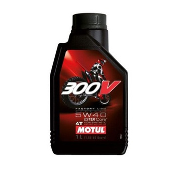 Olej silnikowy MOTUL 300V 5W40 Off Road 4T 1L Przewyższa JASO MA2 Syntetyczny estrowy