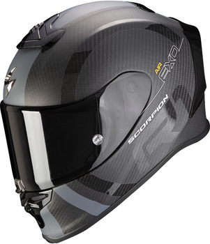 Kask motocyklowy integralny SCORPION EXO-R1 CARBON AIR MG MAT czarny srebrny