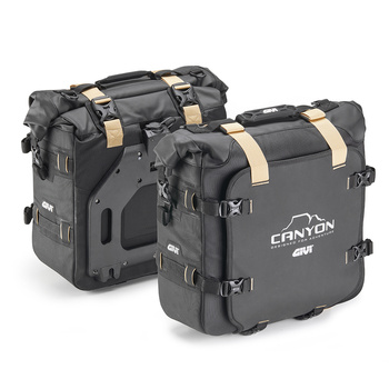 GIVI SAKWY WODOSZCZELNE OFF-ROAD / ENDURO (2X25LT) WPINANE W STELAŻ PL, ZAPINANE NA KLUCZ (MOCOWANIE TYPU MONOKEY) MODEL CANYON