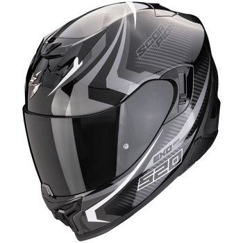 Kask motocyklowy integralny SCORPION EXO-520 EVO AIR TERRA czarny srebrny biały