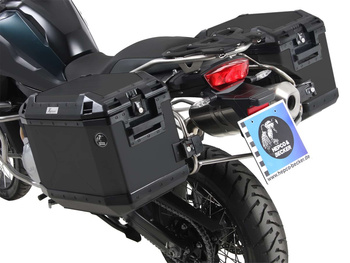 Wycięcie na kufry boczne ze stali nierdzewnej, w tym kufry boczne Xplorer w kolorze czarnym do BMW F 850 GS (2018-2023)