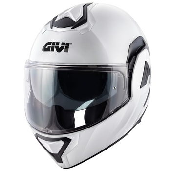 GIVI KASK MOTOCYKLOWY X.30 BACK - SZCZĘKOWY Z BLĘDĄ I SZCZĘKĄ PRZESUWANĄ DO TYŁU - BIAŁY