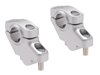 Podwyższenie kierownicy Offset do motocykla Honda CRF 450 L (2018-) 30 mm w górę, 21 mm w tył, srebrne