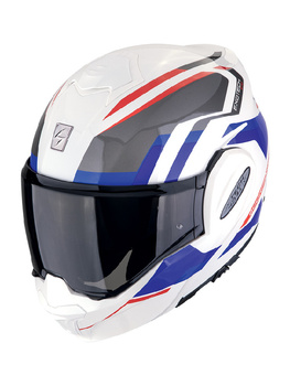 Kask motocyklowy szczękowy SCORPION EXO-TECH EVO FURIO White-Red-Blue