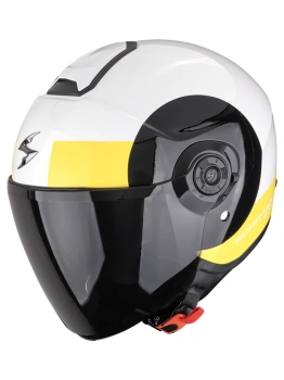 Kask motocyklowy otwarty SCORPION EXO-CITY II SHEER White-Black-Yellow