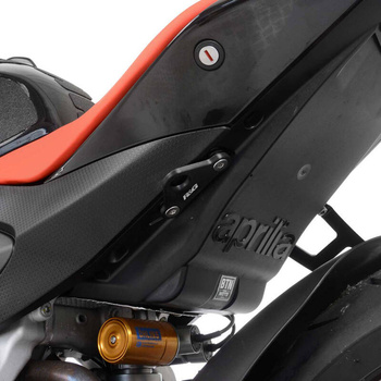 UCHWYTY NA PASY TRANSPORTOWE RG RACING 2 SZT APRILIA RSV4 1100 (FACTORY) 21-/TUONO 1100 21- BLACK