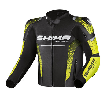 Kurtka skórzana SHIMA STR 2.0 JKT BLK FLUO