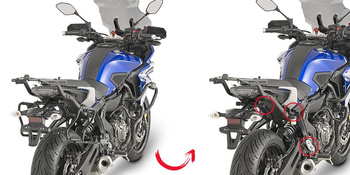 Stelaż kufrów bocznych GIVI V35 / K33 - YAMAHA MT-07 TRACER (16 > 17)