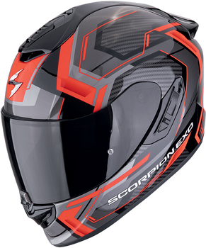 Kask motocyklowy integralny SCORPION EXO-1400 EVO II AIR LINART czarny czerwony