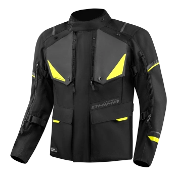 Kurtka motocyklowa wodoodporna ochraniacze SHIMA RUNNER MEN JKT FLUO