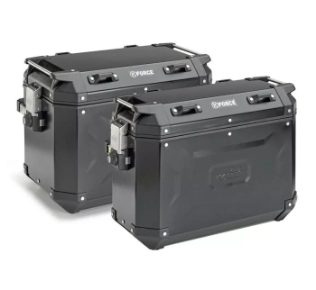 KAPPA KUFRY BOCZNE 37L PRAWY I 48L LEWY MONOKEY CAM SIDE K'FORCE ALUMINIOWE BLACK LINE (PARA = 2 SZT)