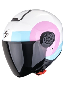 Kask motocyklowy otwarty SCORPION EXO-CITY II SHEER White-Pink-Light Blue