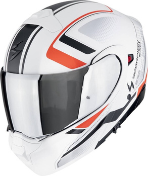 Kask motocyklowy szczękowy SCORPION EXO-930 EVO ARDENS biały mat czarny czerwony