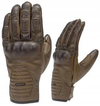 Rękawice motocyklowe skórzane RAINERS ROMA brązowe