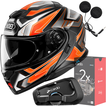 Kask SHOEI NEOTEC 3 Anthem TC-8 L + CARDO Interkom Freecom 2x Single