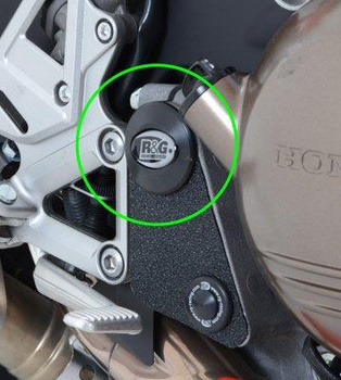 Zaślepka ramy RG RACING HONDA VFR800 14- PRAWA GÓRNA BLACK