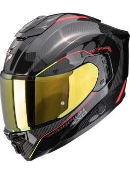 Kask motocyklowy integralny SCORPION EXO-1500 CARBON AIR MUNDI Black-Red-Yellow