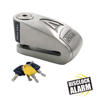 AUVRAY blokada na tarczę z alarmem  B-LOCK 14 INOX - stal nierdzewna, średnica bolca 14mm (klasa S.R.A. oraz ART)