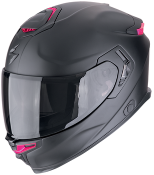 Kask motocyklowy integralny SCORPION EXO-GT SP AIR SOLID czarny mat różowy