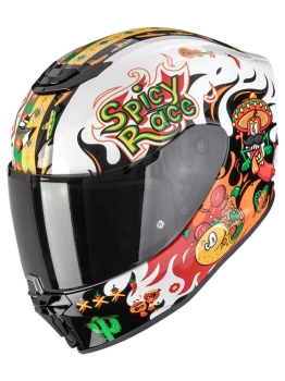 Kask dziecięcy integralny SCORPION EXO-JNR AIR YUCATAN White-Orange-Black