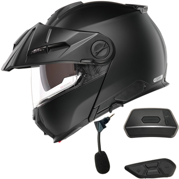 Kask szczękowy SCHUBERTH E2 ECE Matte Black M + Intercom Schuberth SC2