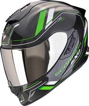 Kask motocyklowy integralny SCORPION EXO-1400 EVO II CARBON AIR MIRAGE czarny zielony