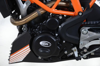 Zestaw osłon silnika RG RACING KTM RC390 17- (2 części) BLACK RACE