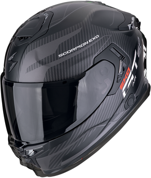 Kask motocyklowy integralny SCORPION EXO-GT SP AIR FLEX czarny mat srebrny