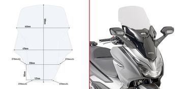 Szyba GIVI przezroczysta 58 x 44,5 cm (H x W) - HONDA Forza 125-300 (19)
