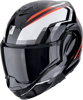 Kask motocyklowy szczękowy SCORPION EXO-TECH EVO FURIO czarny czerwony