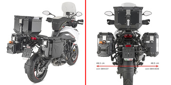 GIVI STELAŻ KUFRÓW BOCZNYCH OUTBACK EVO - BENELLI TRK 702 - (UWAGA NA KUFRY - PRAWY WCIĘTY)