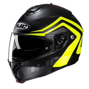 Kask motocyklowy szczękowy HJC C91N Nepos czarno żółty