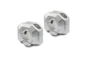 Zestaw podwyższający kierownicę 28mm podwyższenie 20mm silver SW-MOTECH