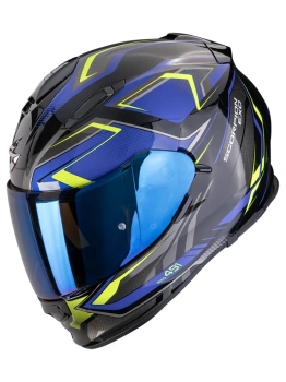 Kask motocyklowy integralny SCORPION EXO-491 ZUMO Black-Blue-Neon yellow