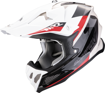 Kask motocyklowy cross enduro SCORPION VX-22 AIR BETA czarny czerwony biały