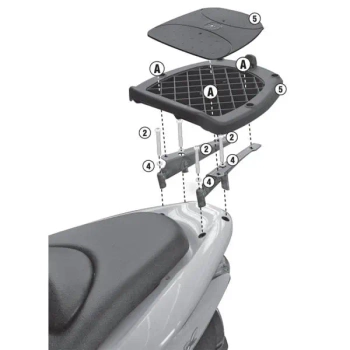 GIVI STELAŻ KUFRA CENTRALNEGO MONOLOCK (BEZ PŁYTY) - HONDA PCX 125-150 (10 > 23)