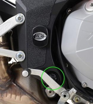 Zaślepka ramy RG RACING MV AGUSTA BRUTALE 1090 13- / 1090R / 1090RR PRAWA STRONA BLACK