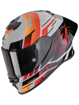 Kask motocyklowy integralny SCORPION EXO-R1 EVO II AIR ADRENALINE Grey-Red-Orange