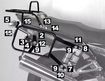 Yamaha XJR 1300 (2004-2006) stelaż pod sakwy boczne Lock it