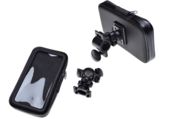 Uchwyt na telefon z etui mocowany na kierownicę