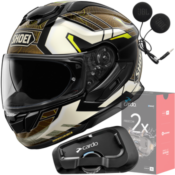 Kask SHOEI GT AIR 3 Hike TC-1 L + CARDO Interkom Freecom 2x Single