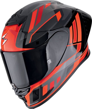 Kask motocyklowy integralny SCORPION EXO-R1 EVO II AIR VITAL czarny srebrny czerwony
