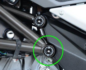 Zaślepka ramy RG RACING MV AGUSTA F3 675/800/RIVALE 800/DRAGSTER 800/F4 1000R 10- LEWA BLACK